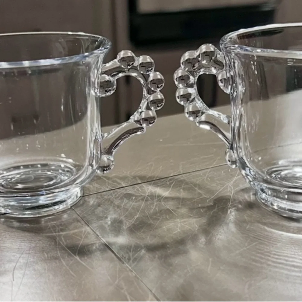 Elegant Vintage Imperial Glass Candlewick Open Sugar and Creamer Set